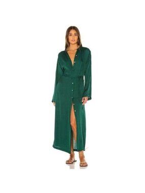 Cali Dreaming Paradiso Hunter Green Maxi Dress